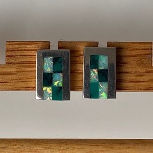 Sterling silver earrings with semi-precious stones